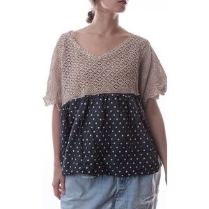 Magnolia Pearl Vintage Crochet Top Blouse